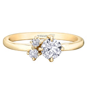 Maple Leaf Diamonds Yellow Gold Ring